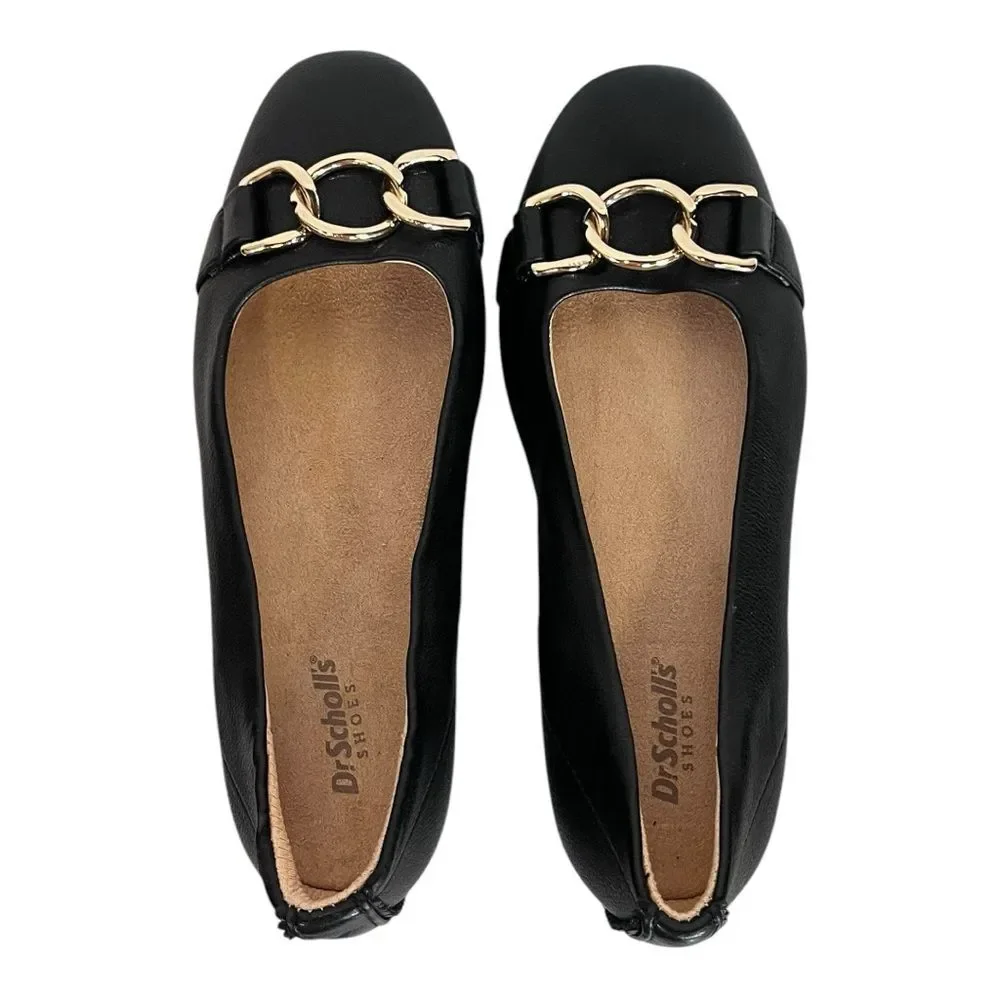 NWOB Dr. Scholl's | Womens Black Gold Accent Wexley Adorn‎ Ballet Flat 6
